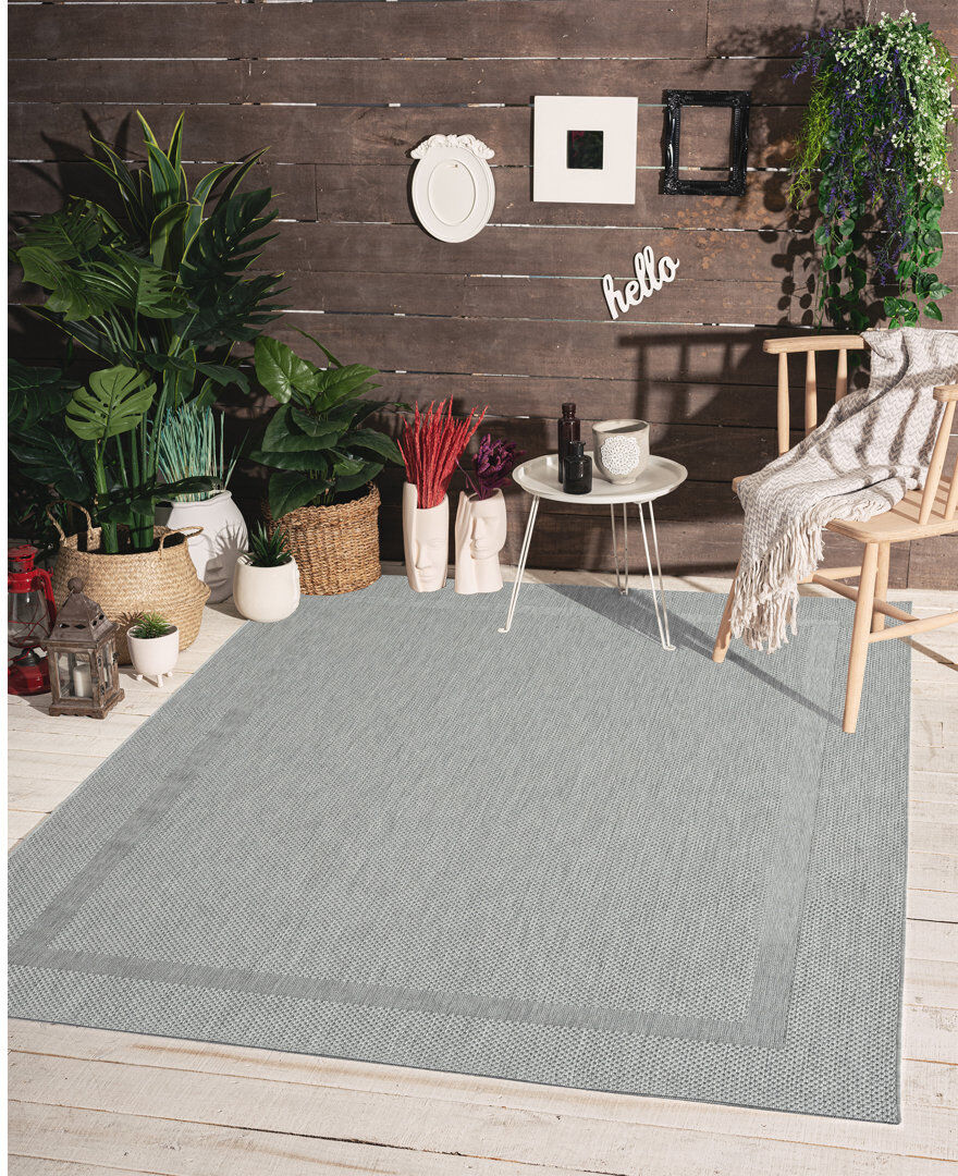 17 Stories Hattchet Grey Rug Rectangle 140 x 200cm