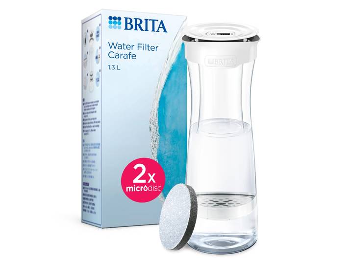 Bouteille filrante blanc graphite (1,3 L), 2 filtres MicroDisc inclus BRITA