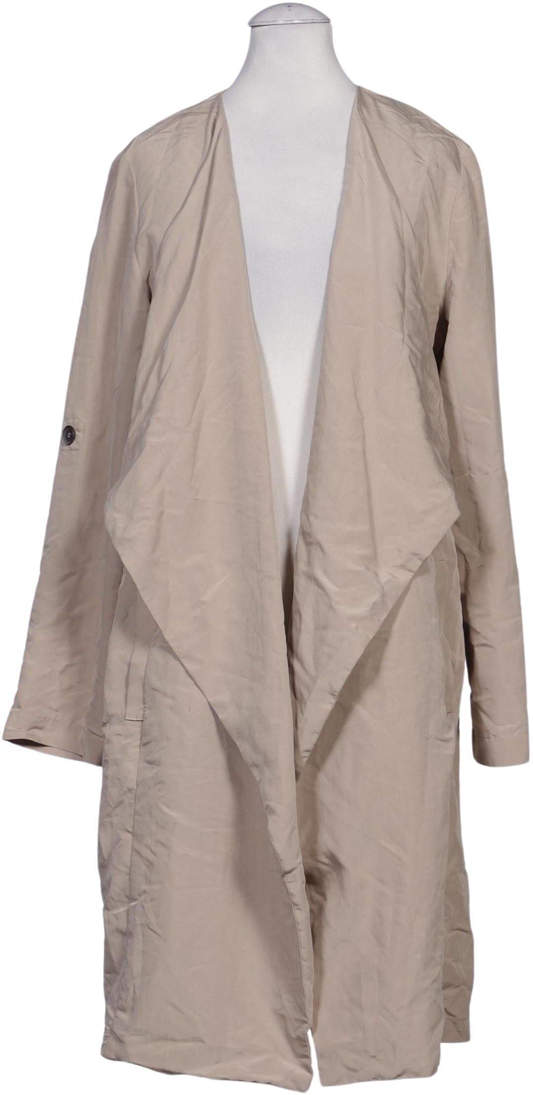 bershka Damen Mantel, Beige, Gr. S, Modal / Synthetik - Second Hand