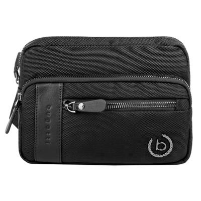 Gürteltasche BUGATTI "BUGATTI Herren, Damen NERO", Gr. B/H/T: 20cm x 15cm x 4cm onesize, schwarz, Kunstfaser, unifarben, Taschen Gürteltasche