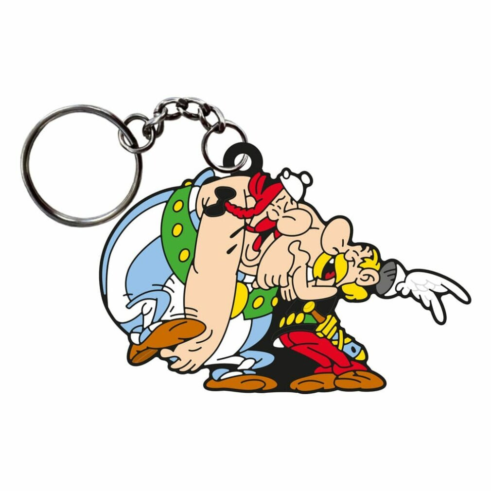 Plastoy Asterix & Obelix lachende sleutelhanger, 9 cm