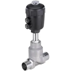 Bürkert 2/2-Wege-Geradsitzventil für Medien bis +180 °C, Edelstahlgehäuse (Gehäuse), Elektronikzubehör + Gehäuse, Silber