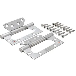 BGS DIY 80909 Satz Scharniere Edelstahl 100 x 50mm für platzsparenden Einbau