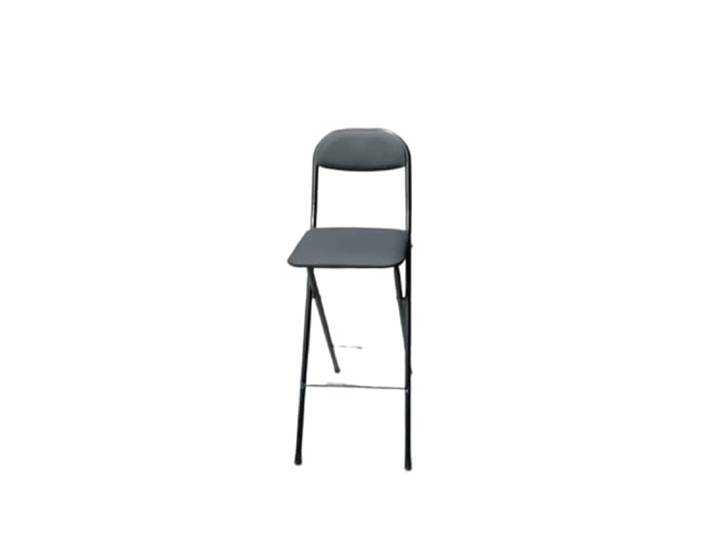 IUVYTA Klappbare Barstühle, Einfacher Barhocker Mit Eisenrückenlehne Verdickte Fußabdeckungen for Küche, Bar, Tisch, Stuhl, Esszimmer mit mehreren Szenen(D-black-70cm)