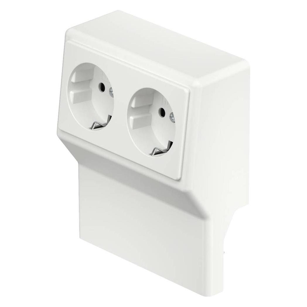 OBO Bettermann 6132245 Elektro-Sockelleisten-Zubehör SL 2GT2050 rws Geräteeinsatz Steckdose Re (6132245)