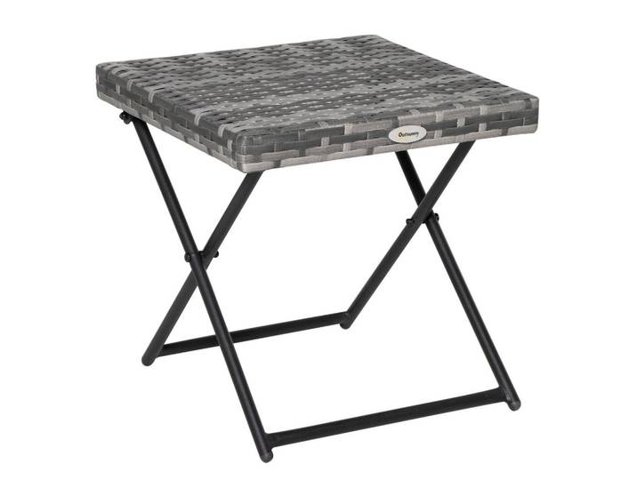 Jamb Beistelltisch Landskrona Sund Grau klappbar, Kunststoff, 40x40x40 cm, Wohnzimmer, Wohnzimmertische, Beistelltisch