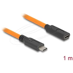 DeLOCK USB 5 Gbps Kabel USB Type-C Stecker zu USB Type-C Buchse für Tethered Shooting 1 m orange