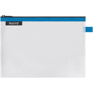 Leitz Reißverschlussbeutel 4025, WOW Traveller M, A5, Zip-Beutel, blau / transparent, EVA-Folie, 1 Fach