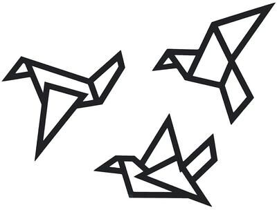 Inspire Select Modern Metal Bird Wall Art Set 3pcs Iron Silhouette Hanging Decor For Home & Office ty 070