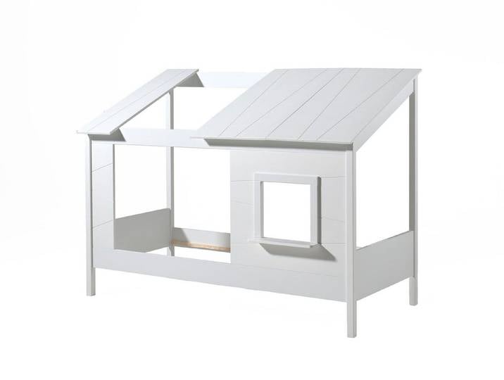 58 aufm Kessel Kinderbett Baumhausbett Katalyn 214x105x159 Kinderbett MDF+Massivholz Weiß (inkl. Versand, Lieferung bis Verwendungsstelle), Liegefläche 90 x 200, Baumhausoptik, Fräsungen, niedriger Einstieg