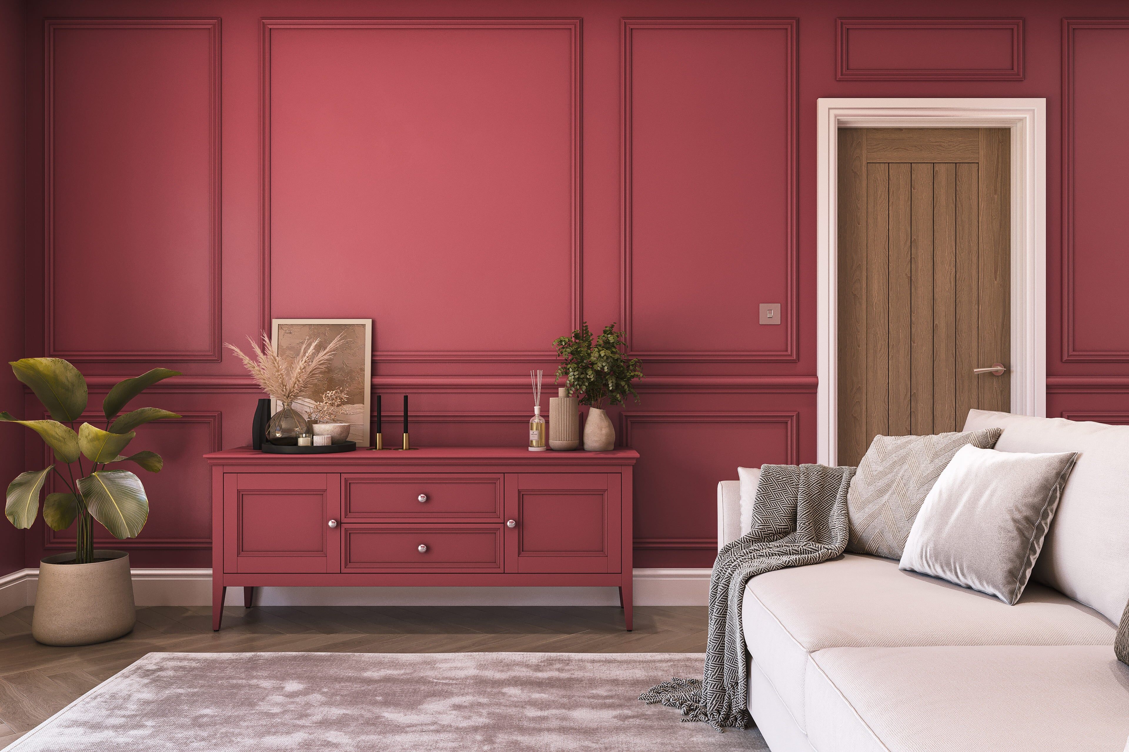 Hemway Peel and Stick Sample - Chalk Based Furniture Paint - Dark Cherry Red