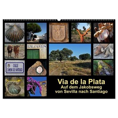 Via de la Plata - auf dem Jakobsweg von Sevilla nach Santiago (Wandkalender 2026 DIN A2 quer), CALVENDO Monatskalender