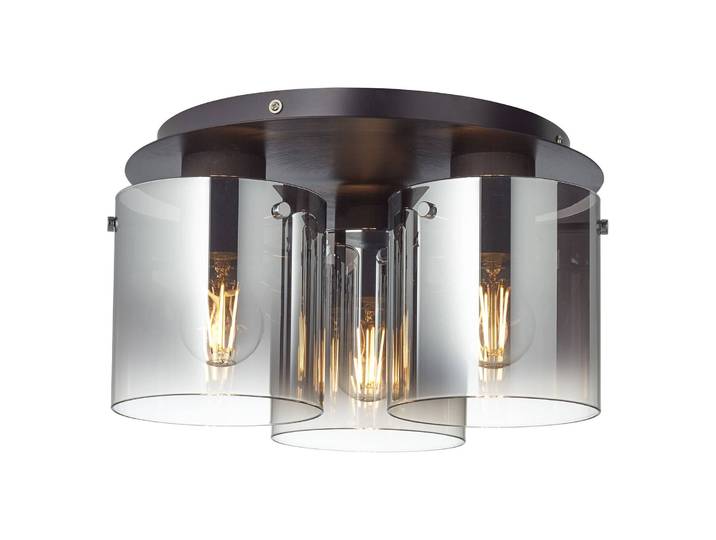 Brilliant Deckenlampe Beth, dimmbar, alu / grau / zink, für Wohn- / Esszimmer, Glas, Modern, Deckenlampe