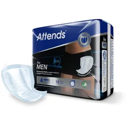 Attends For Men 4 Protective Pad, Inkontinenzeinlagen (14 Stck.) UK = 12 Pack