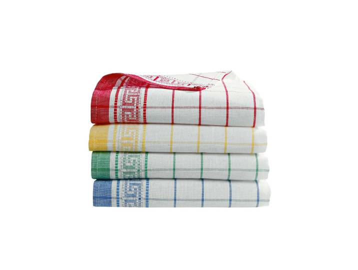 Torchon Mycène coton tissé teint - lots - Blancheporte