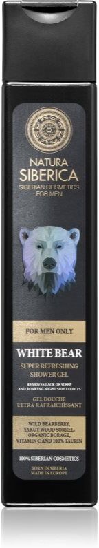Natura Siberica For Men Only erfrischendes Duschgel für Herren 250 ml