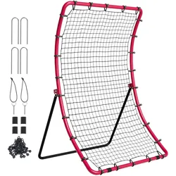 VEVOR Baseball- und Softball-Rebounder-Netz, 4 x 5,5 Fuß PitchBack Baseball Pitching Nest, Pitch Return Trainer Rebound-Netz mit Pitching-Ziel, All-Angle-Fielding-Rebound-Netz für Grounders Pop Flies