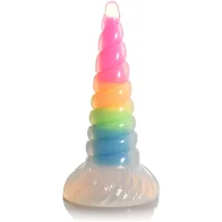 Creature Cocks, Dildo, XR Brands Leuchtender Regenbogen Silikon Dildo