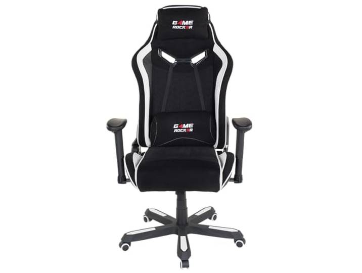 GAME ROCKER Gaming Stuhl G-30 Large Mikrofaser schwarz/weiß, bis 150 kg belastbar