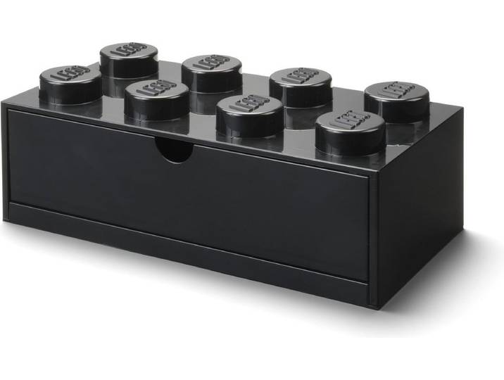 Lego - Opbergbox Bureaulade Brick 8 - Kunststof - Zwart