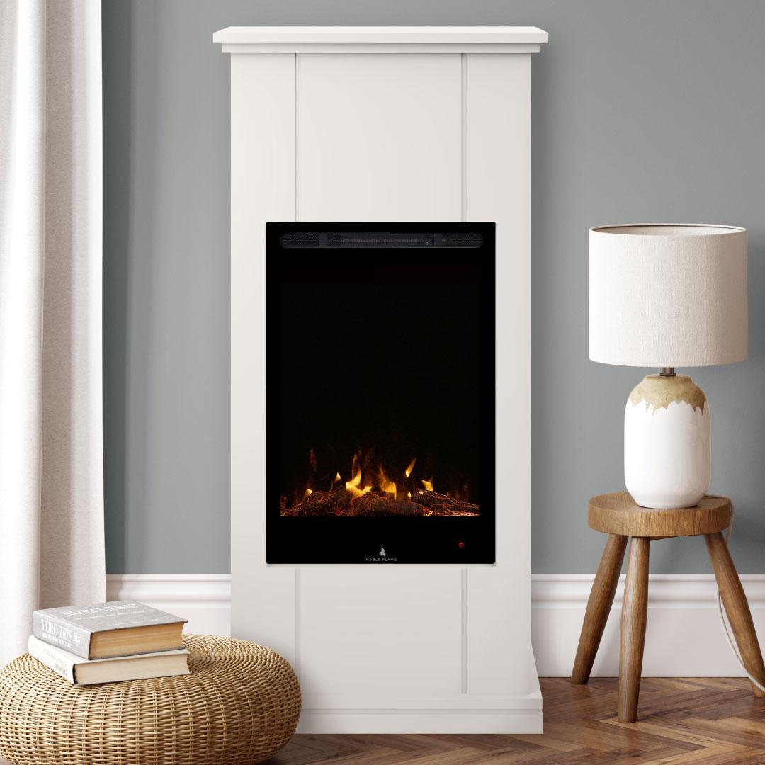 Noble Flame BOAVISTA [moderner Stand-Elektrokamin]: Weiß (warm)