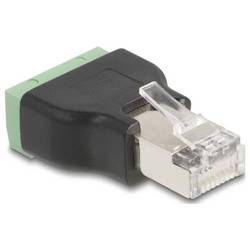 Delock RJ45 Netzwerk Adapter Kabel [1x RJ45-Stecker - 1x Schraubklemmen] Schwarz-Grün 66603