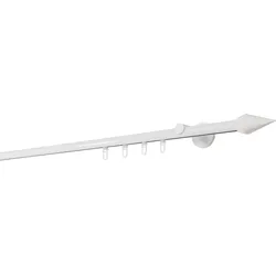20mm,1-läufig,Profil,Wandträger 6,5cm,Endstück point Farbe: Weiß, Größe: 200cm