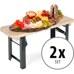 Stagecaptain BB-55 NT Hirschgarten Bierzeltbankerl Natur 2x Set