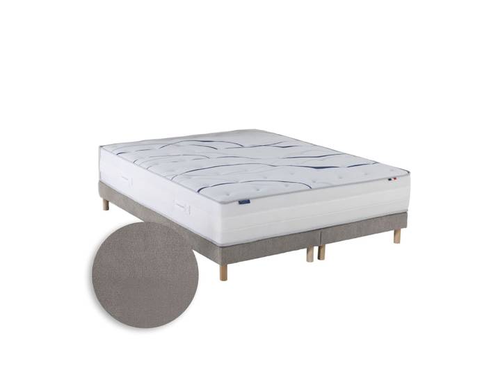 Matelas mémoire de forme altea sommier chenille gris 2x80 x 200