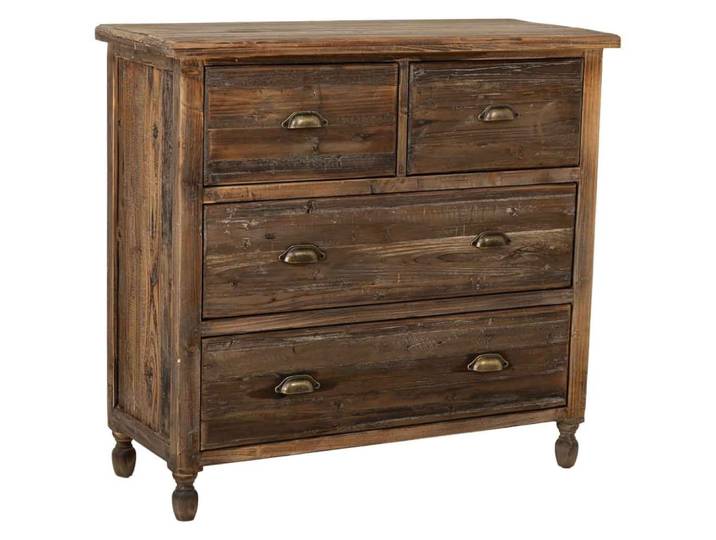 Commode en bois avec 4 tiroirs 100x40x93h cm