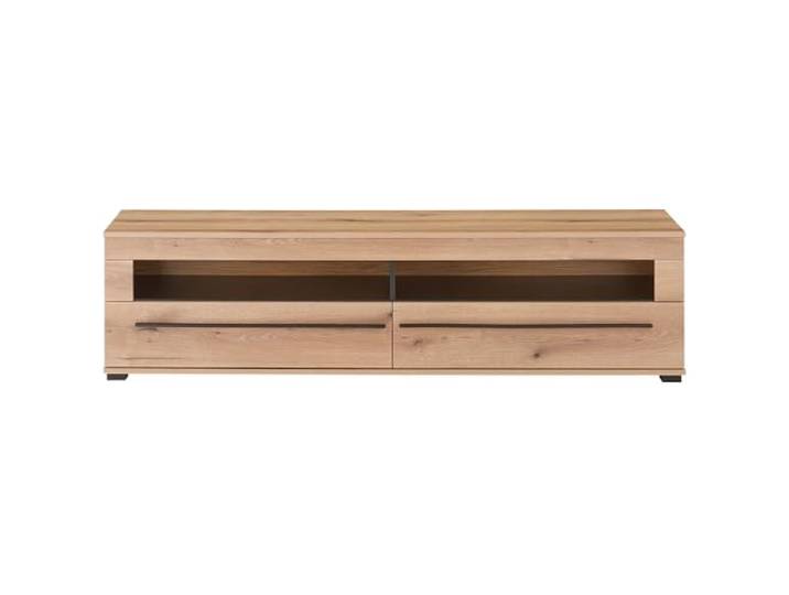 Lomadox Lowboard 180 cm breit Fernsehschrank Wohnzimmerschrank in Eiche mit 2 Schubladen und Softclose-Funktion