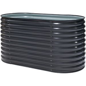 Westmann Hochbeet Grow Faster Oval, aus Stahl, 160 x 80 x 82 cm, 1049 Liter, anthrazit