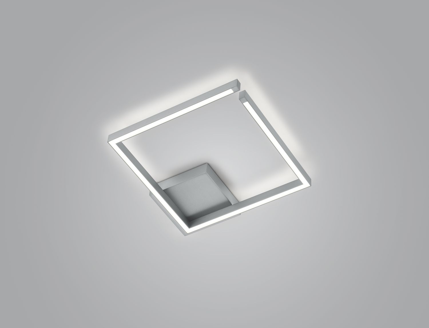 GKS Knapstein LED-Deckenleuchte YOKO 40x40cm Nickel 91.364.05 4250035830998