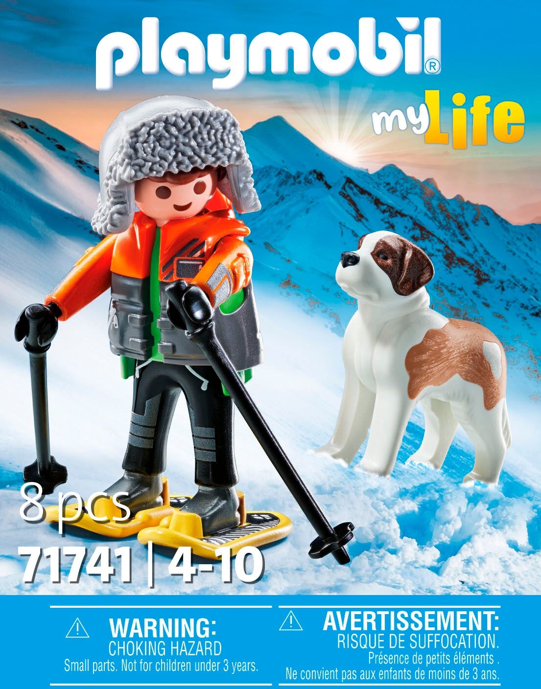 Konstruktions-Spielset PLAYMOBIL "Wanderer mit Bernhardiner (71741), Playmobil My Life", bunt, Spielbausteine, Kinder, Kunststoff, Konstruktions-Spielset