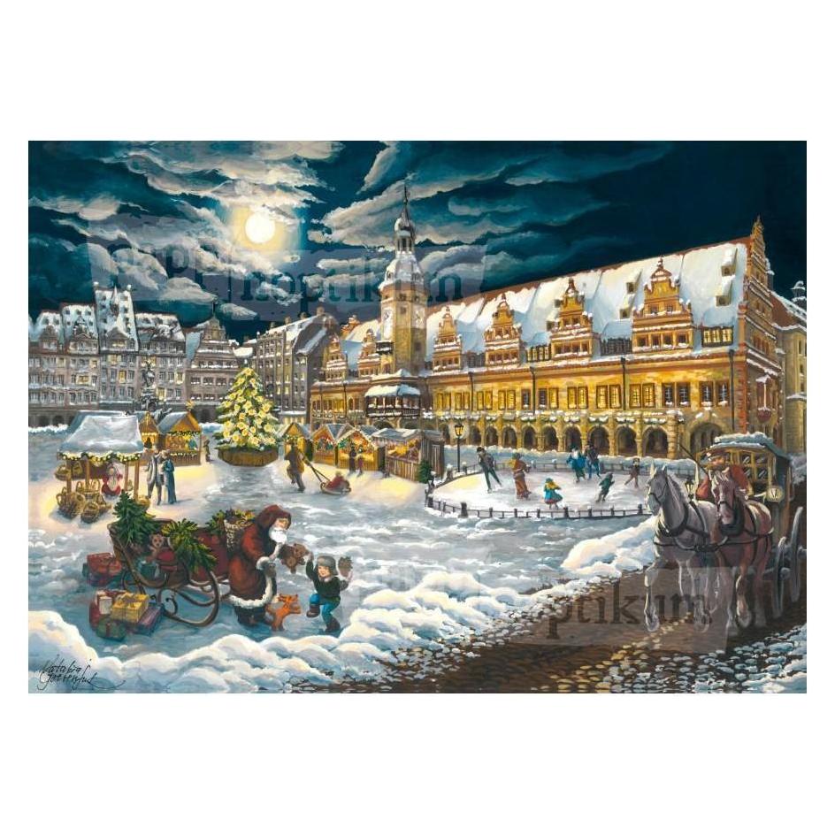 Pappnoptikum 1003 - Leipzig - Altes Rathaus Markttreiben (Klappkarte) (1003)