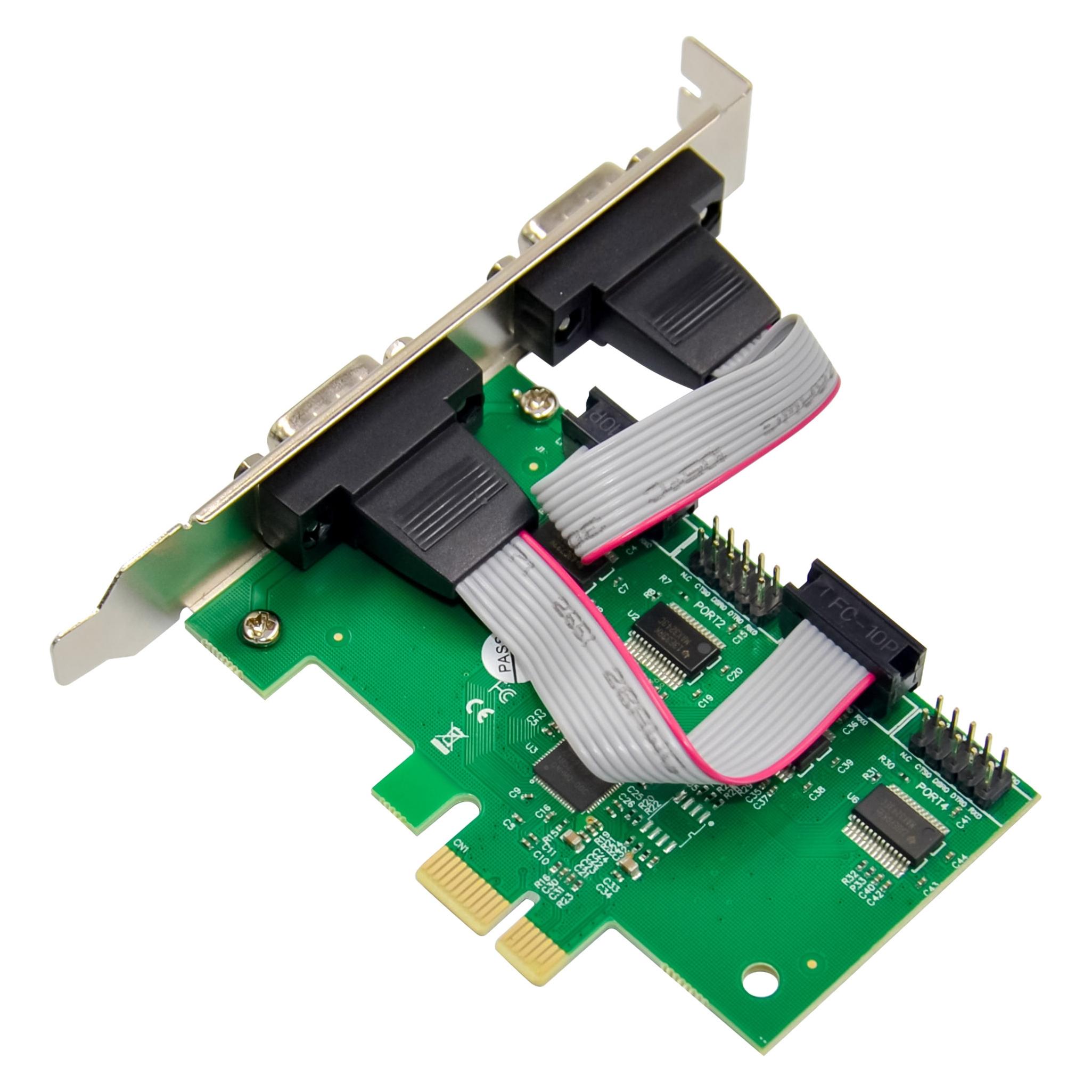 InLine PCIe x1 Schnittstellenkarte, 4x RS-232, Low Profile (76623E)