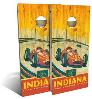 Skip's Garage Indiana State Pride Outdoor Cornhole Board Set