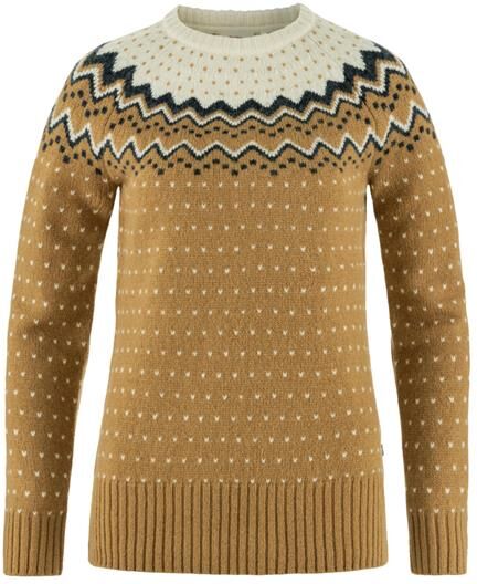 Fjällräven Övik Knit Sweater Womens, Buckwheat Brown / Chalk