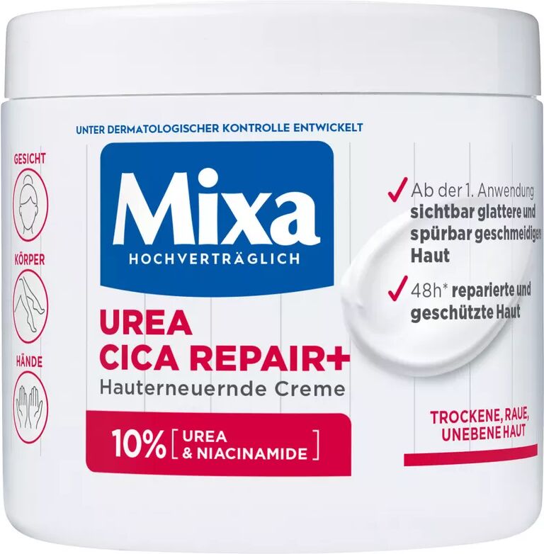 Mixa - Hauterneuernde Creme, Urea Cica Repair +, 400 ml