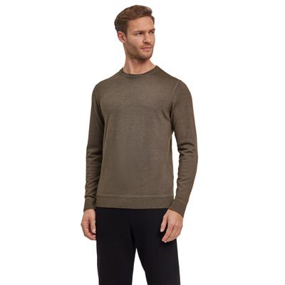Strickpullover FALKE "FALKE Pullover", Herren, Gr. L, military (7826), Pullover Strickpullover