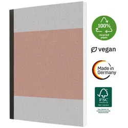 Sigel Notizbuch punktkariert A5 Softcover aus Recyclingkarton grau