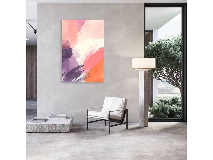 Acrylglasbild QUEENCE Abstrakte Deko für Zuhause , bunt (farbe rahmen: ohne rahmen, bild ist freischwebend), B:60cm H:90cm T:0,4cm, Acrylglas, Bilder, Acrylglasbild, Kunstdruck in Galeriequalität inkl. rückseitigem Aufhängesystem