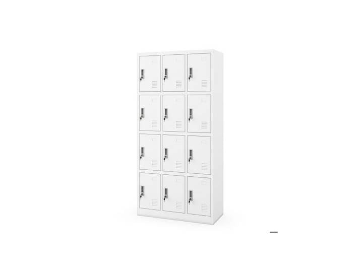 Armoire de rangement blanche pour les locaux du personnel et la sécurité au travail : MARCIN 900 x 1850 x 400 mm