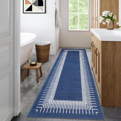 Garvee Modern Geometric Border Area Rug