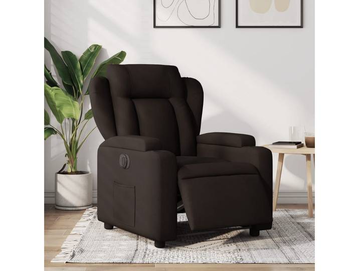 vidaXL Relaxsessel, Relaxsessel Elektrisch Dunkelbraun Stoff