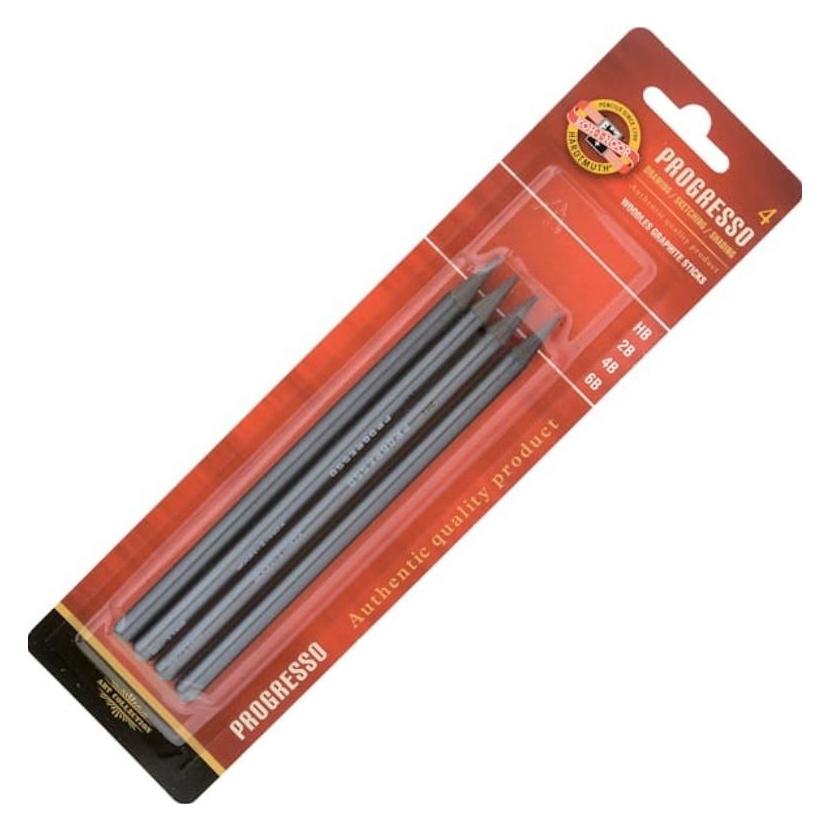 Koh-i-Noor Progresso Graphitstift 9814/HB/2B/4B/6B 4 Stk (2B, 4B, 6B, HB, 4x) (41959515)