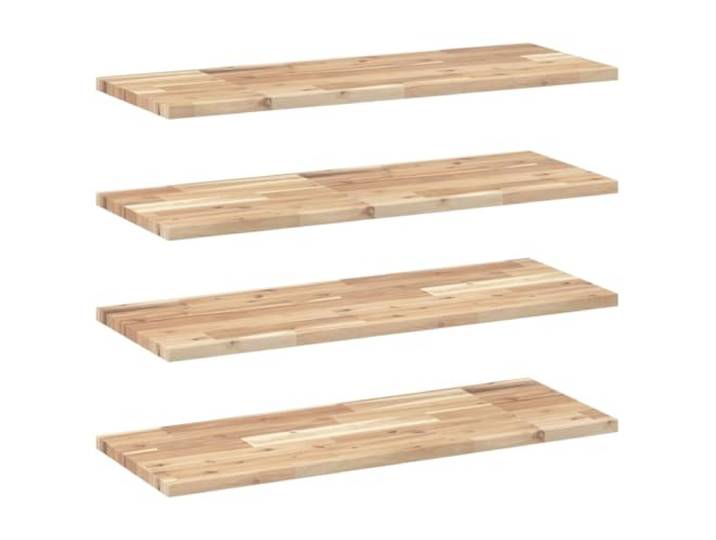HKTMGDNG 4er Set Schweberegale 100x30x2cm Massivholz Akazie Unbehandelt Vielseitige Wandboards aus unbehandeltem Holz für Wohnzimmer und Schlafzimmer. Individuell gestaltbar und platzsparend.