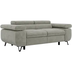 2-SITZER SOFA PETER - Hellgrau Stukture