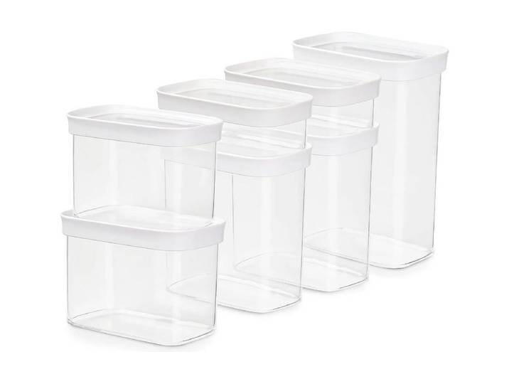 Vorratsdose EMSA Optima 7 Stück Transparent , transparent, Kunststoff, Lebensmittelaufbewahrungsbehälter, Vorratsdose