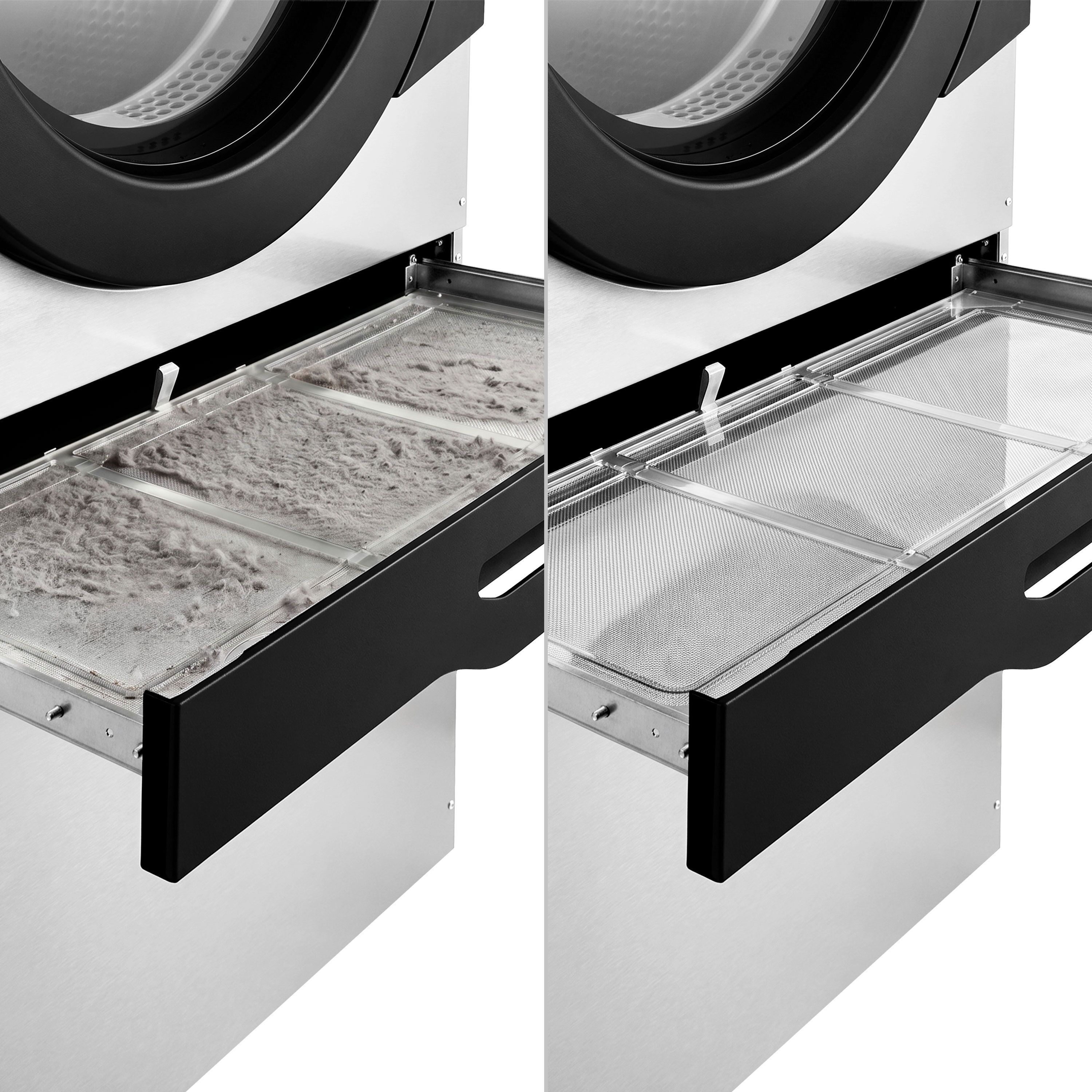 GGM Gastro Professionele elektrische wasdroger met luchtafvoer - 14kg - Touchscreen zilver